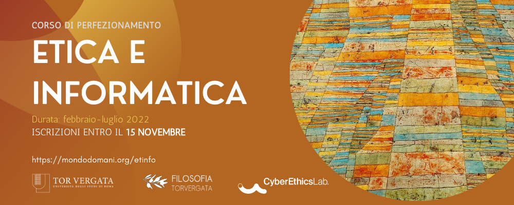 Corso di perfezionamento in Etica e Informatica