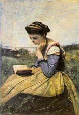 Jean-Baptiste Corot, Donna in lettura (1869)